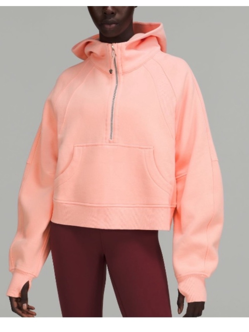 lululemon athletica Half-Zip Scuba Hoodie - Peach